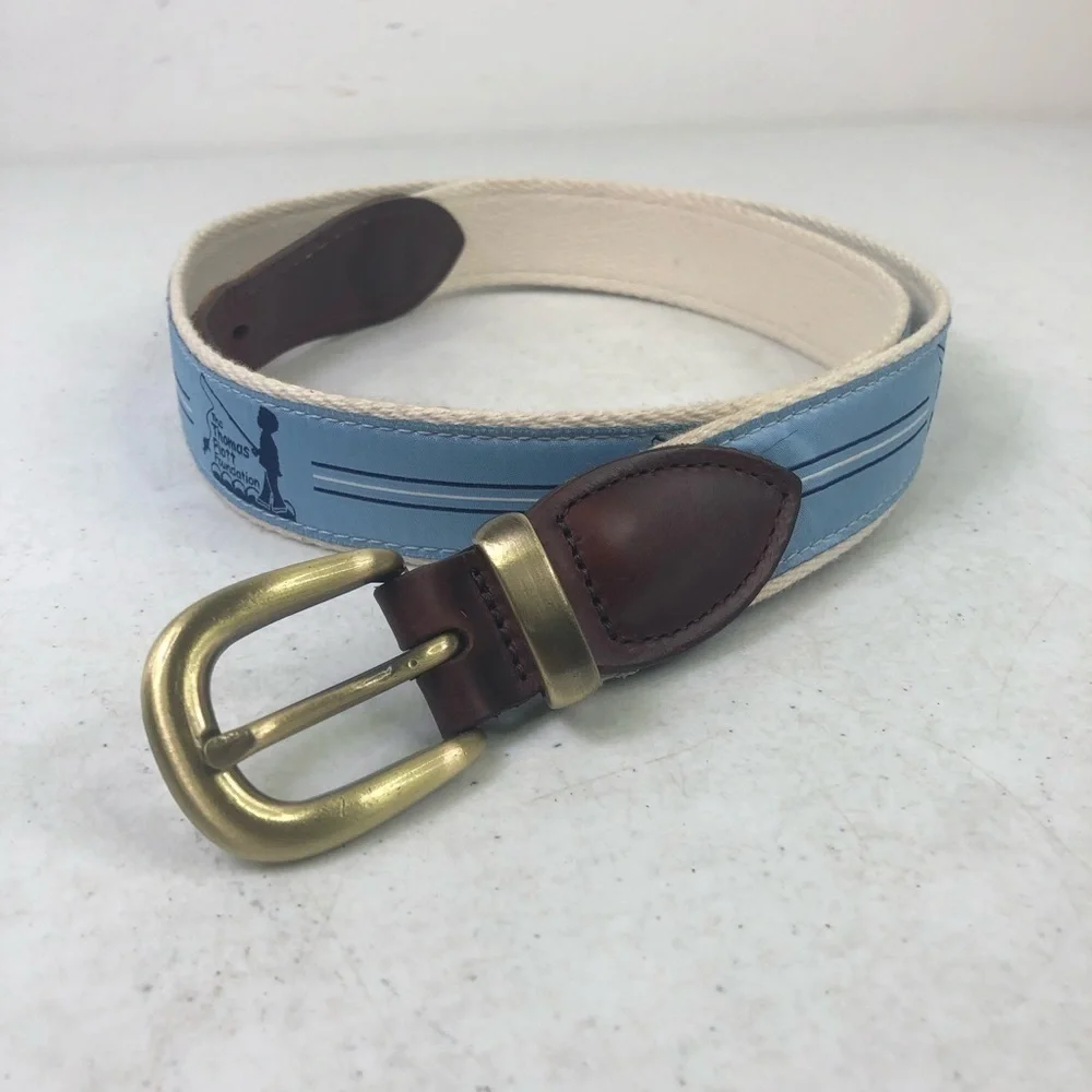THE Thomas Platt Foundation Leather Cotton Belt